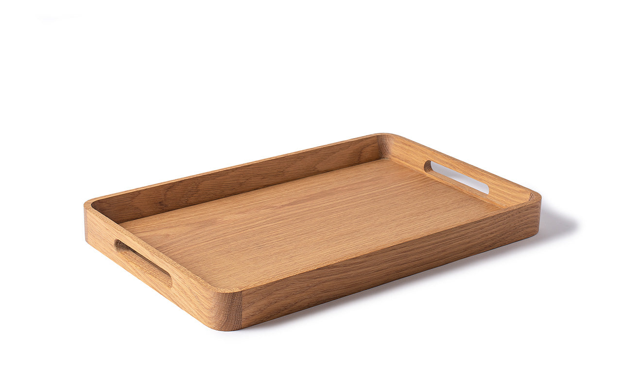 white oak dinner tray