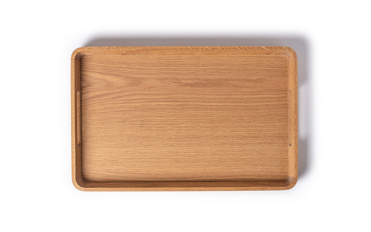 white oak ottoman tray
