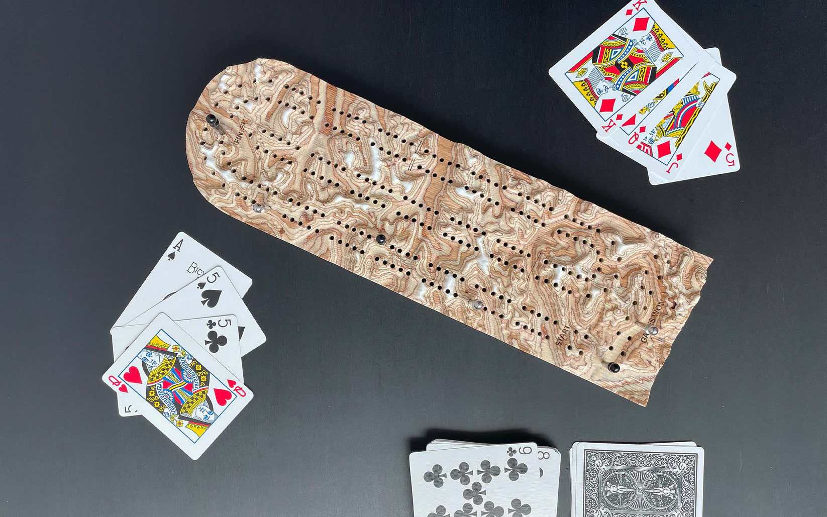 Custom 3D Cribbage Board Game with Pegs & Storage – Fire Road